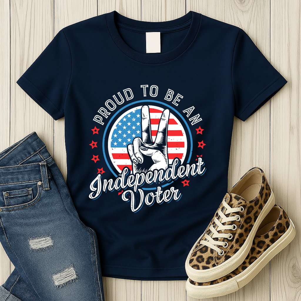 Proud To Be An Independent Voter Think For Myself Womens T-Shirt