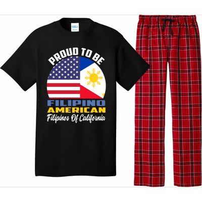 Proud To Be Filipino American Filipinos Of California Cute Gift Pajama Set