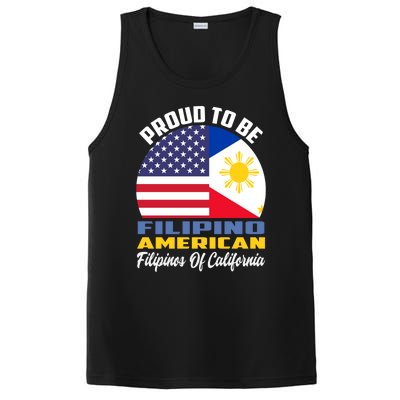 Proud To Be Filipino American Filipinos Of California Cute Gift PosiCharge Competitor Tank