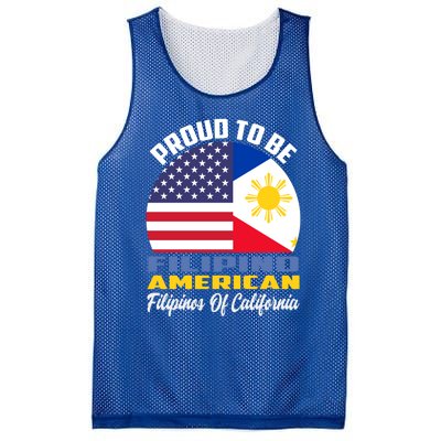 Proud To Be Filipino American Filipinos Of California Cute Gift Mesh Reversible Basketball Jersey Tank