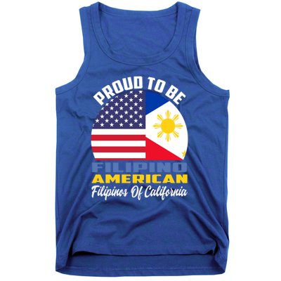 Proud To Be Filipino American Filipinos Of California Cute Gift Tank Top