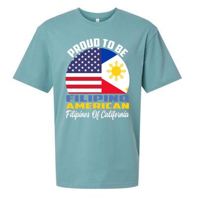 Proud To Be Filipino American Filipinos Of California Cute Gift Sueded Cloud Jersey T-Shirt