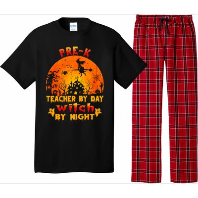 PreK Teacher By Day Witch By Night Costume Halloween Funny Gift Pajama Set