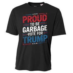 Proud To Be Garbage Vote Trump President Trump 2024 Election Cooling Performance Crew T-Shirt