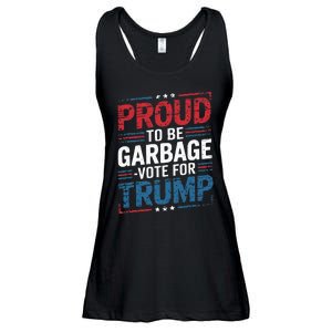 Proud To Be Garbage Vote Trump President Trump 2024 Election Ladies Essential Flowy Tank