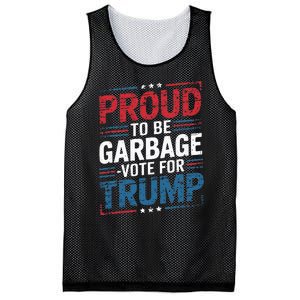 Proud To Be Garbage Vote Trump President Trump 2024 Election Mesh Reversible Basketball Jersey Tank