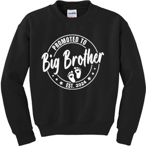 Promoted To Big Brother Again Est 2024 Pregnancy Kids Sweatshirt