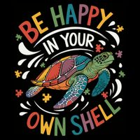 Puzzle Turtle Be Happy In Your Own Shell Autism Awareness  Wool Snapback Cap