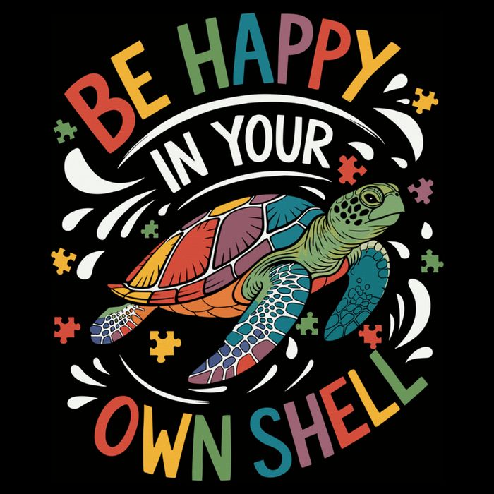 Puzzle Turtle Be Happy In Your Own Shell Autism Awareness  Wool Snapback Cap