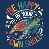 Puzzle Turtle Be Happy In Your Own Shell Autism Awareness  Kids T-Shirt