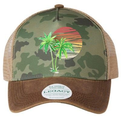 Palm Tree Beach Summer Vacation Holiday Island Legacy Tie Dye Trucker Hat