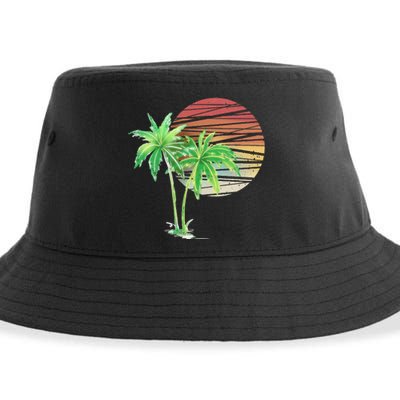 Palm Tree Beach Summer Vacation Holiday Island Sustainable Bucket Hat