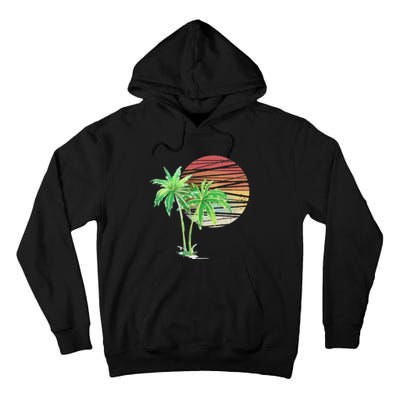 Palm Tree Beach Summer Vacation Holiday Island Tall Hoodie