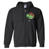 Palm Tree Beach Summer Vacation Holiday Island Full Zip Hoodie