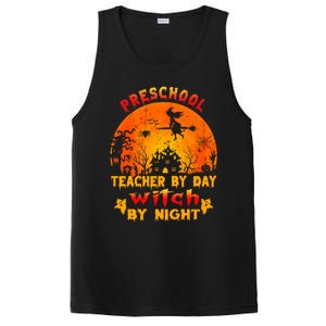 Preschool Teacher By Day Witch By Night Costume Halloween Cute Gift PosiCharge Competitor Tank