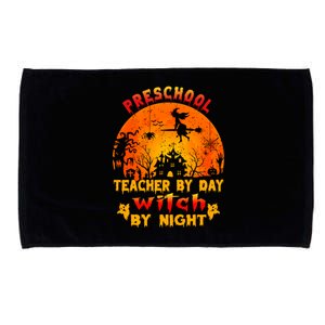 Preschool Teacher By Day Witch By Night Costume Halloween Cute Gift Microfiber Hand Towel