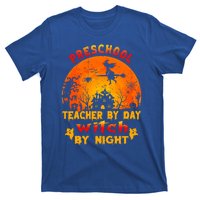 Preschool Teacher By Day Witch By Night Costume Halloween Cute Gift T-Shirt