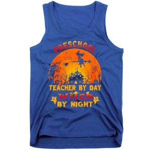 Preschool Teacher By Day Witch By Night Costume Halloween Cute Gift Tank Top