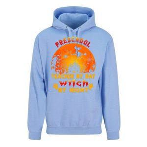 Preschool Teacher By Day Witch By Night Costume Halloween Cute Gift Unisex Surf Hoodie