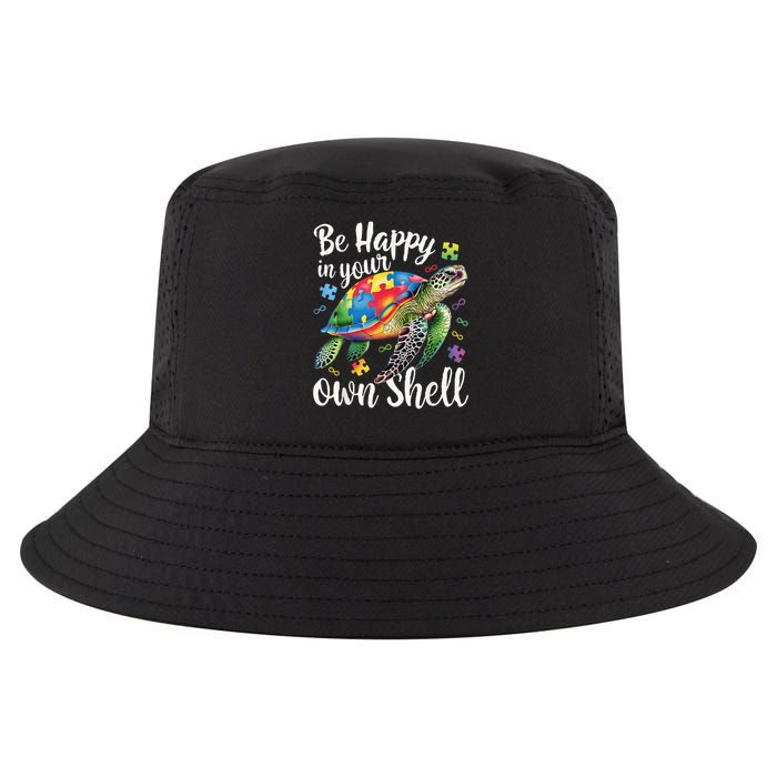 Puzzle Turtle Be Happy In Your Own Shell Autism Awareness Cool Comfort Performance Bucket Hat