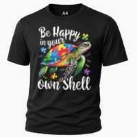Puzzle Turtle Be Happy In Your Own Shell Autism Awareness Cooling Performance Crew T-Shirt