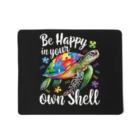 Puzzle Turtle Be Happy In Your Own Shell Autism Awareness Mousepad