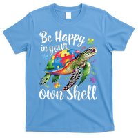 Puzzle Turtle Be Happy In Your Own Shell Autism Awareness T-Shirt