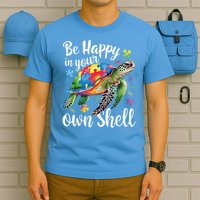Puzzle Turtle Be Happy In Your Own Shell Autism Awareness T-Shirt