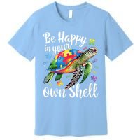 Puzzle Turtle Be Happy In Your Own Shell Autism Awareness Premium T-Shirt