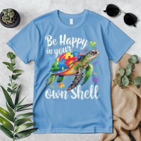 Puzzle Turtle Be Happy In Your Own Shell Autism Awareness Premium T-Shirt