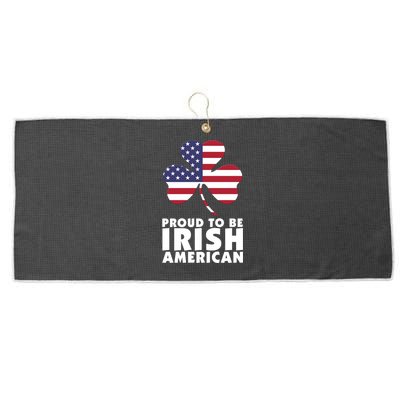 Proud To Be Irish American Gift Large Microfiber Waffle Golf Towel