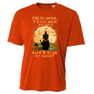 Preschool Teacher By Day Witch By Night Halloween Costume Cool Gift Cooling Performance Crew T-Shirt