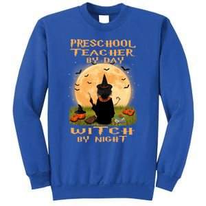 Preschool Teacher By Day Witch By Night Halloween Costume Cool Gift Sweatshirt