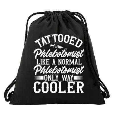 Phlebotomy Technician Blood Nurse Tattooed Phlebotomist Drawstring Bag