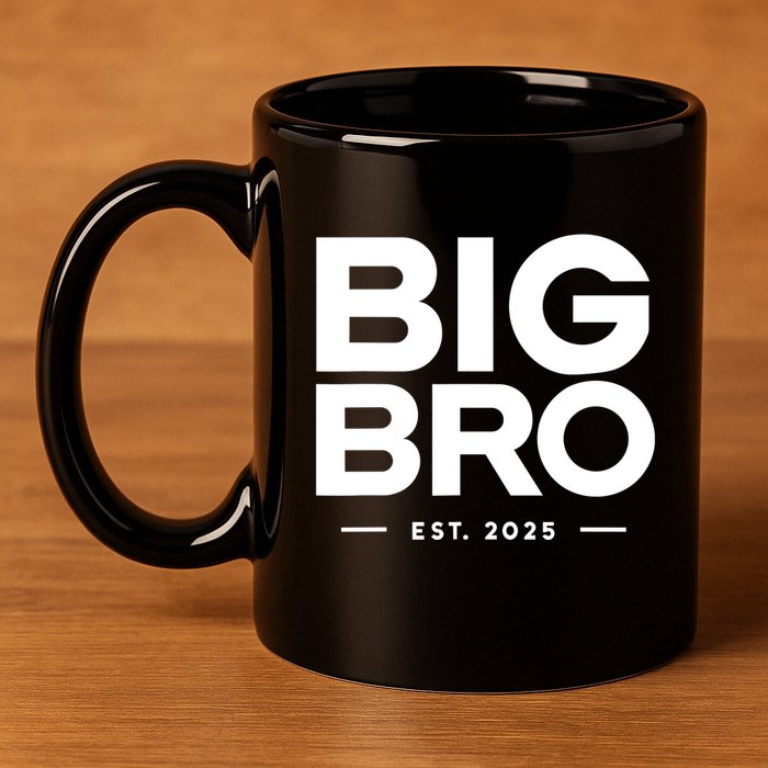 Promoted To Big Bro 2025 Big Brother 11oz C Handle Ceramic Mug
