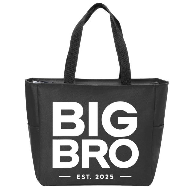 Promoted To Big Bro 2025 Big Brother Zip Tote Bag