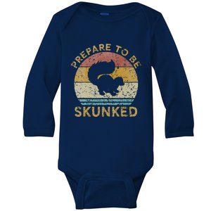 Prepare To Be Skunked Cribbage Game Baby Long Sleeve Bodysuit