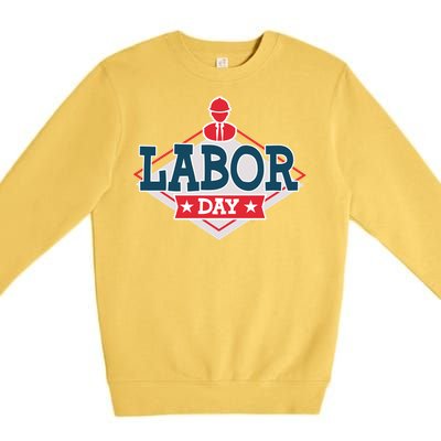 Proud To Be American Patriot Union Skilled Worker Labor Day Gift Premium Crewneck Sweatshirt