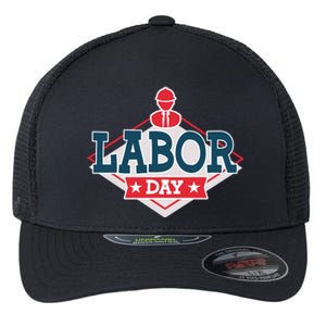 Proud To Be American Patriot Union Skilled Worker Labor Day Gift Flexfit Unipanel Trucker Cap