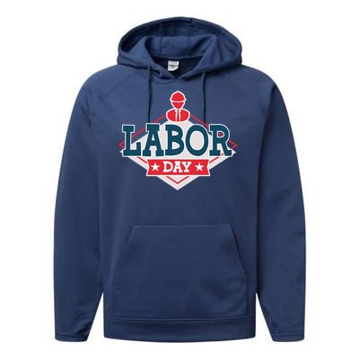 Proud To Be American Patriot Union Skilled Worker Labor Day Gift Performance Fleece Hoodie