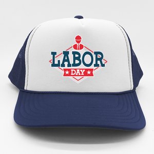 Proud To Be American Patriot Union Skilled Worker Labor Day Gift Trucker Hat