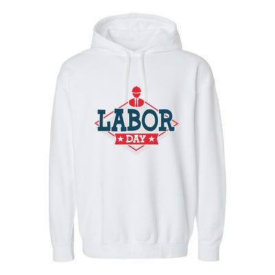 Proud To Be American Patriot Union Skilled Worker Labor Day Gift Garment-Dyed Fleece Hoodie