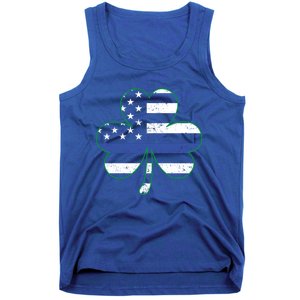 Police Thin Blue Line St Patrick's Day Gift Law Enforcet Gift Tank Top