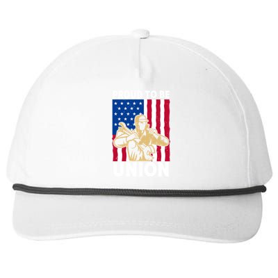 Proud To Be Union Happy Labor Day Great Gift Snapback Five-Panel Rope Hat