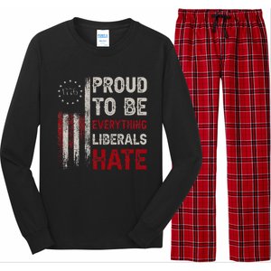 Proud To Be Everything Liberals Hate 1776 Flag Long Sleeve Pajama Set