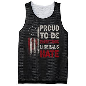 Proud To Be Everything Liberals Hate 1776 Flag Mesh Reversible Basketball Jersey Tank