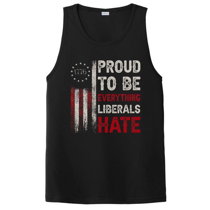 Proud To Be Everything Liberals Hate 1776 Flag PosiCharge Competitor Tank