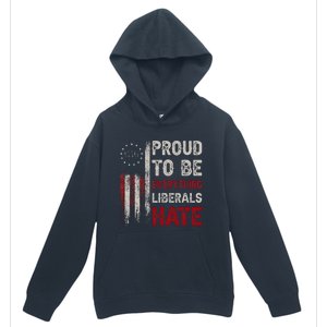 Proud To Be Everything Liberals Hate 1776 Flag Urban Pullover Hoodie