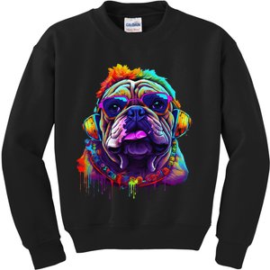 Proud To Be A Bulldog Lover Kids Sweatshirt