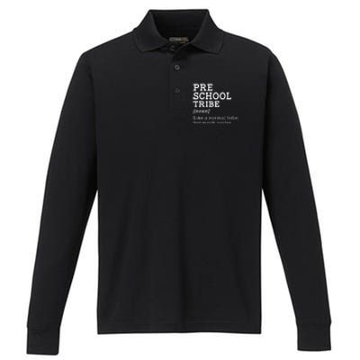 Preschool Tribe Back To School Gift Performance Long Sleeve Polo